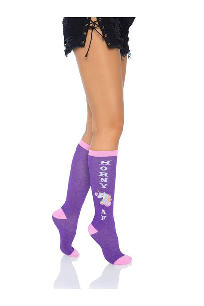 Leg Avenue Horny AF Knee Socks Multicolor in One Size  2