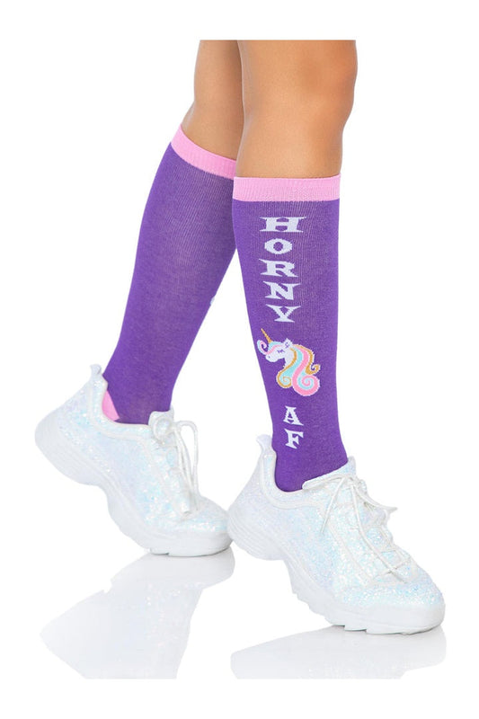 Leg Avenue Horny AF Knee Socks Multicolor in One Size 