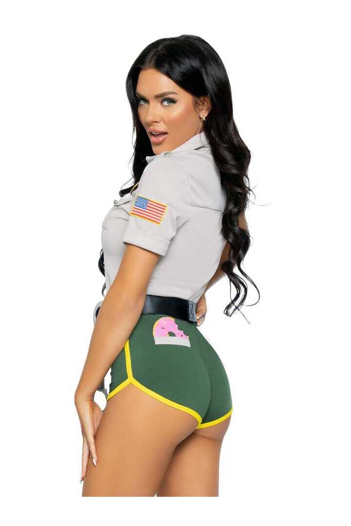 Leg Avenue Hot Cop Trooper Costume in Khaki 2