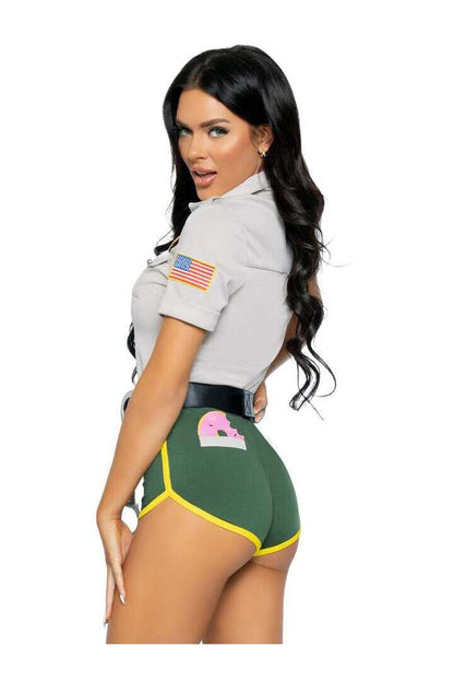 Leg Avenue Hot Cop Trooper Costume in Khaki 2