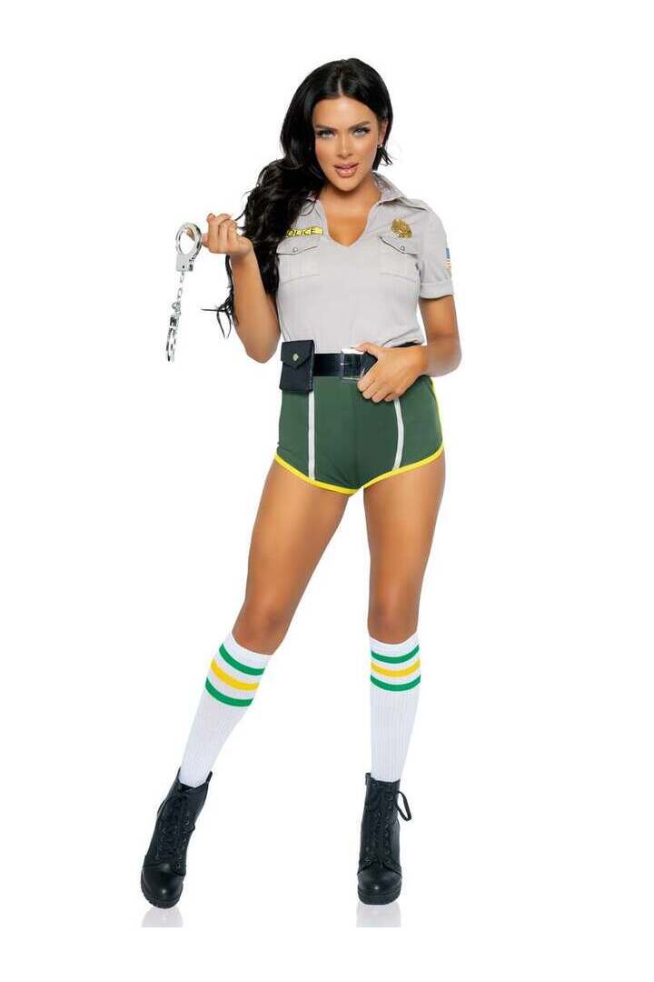 Leg Avenue Hot Cop Trooper Costume in Khaki 3