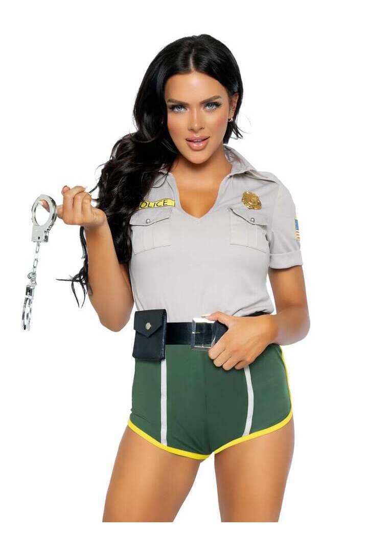 Leg Avenue Hot Cop Trooper Costume in Khaki 