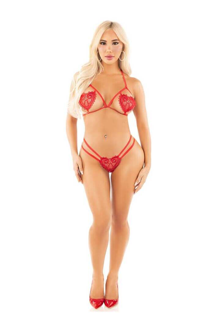 Leg Avenue Illicit Affair Bra and Panty Set in One Size 10