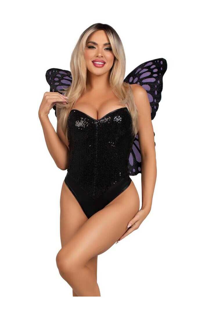 Leg Avenue Iridescent Butterfly Wings Purple in One Size 2