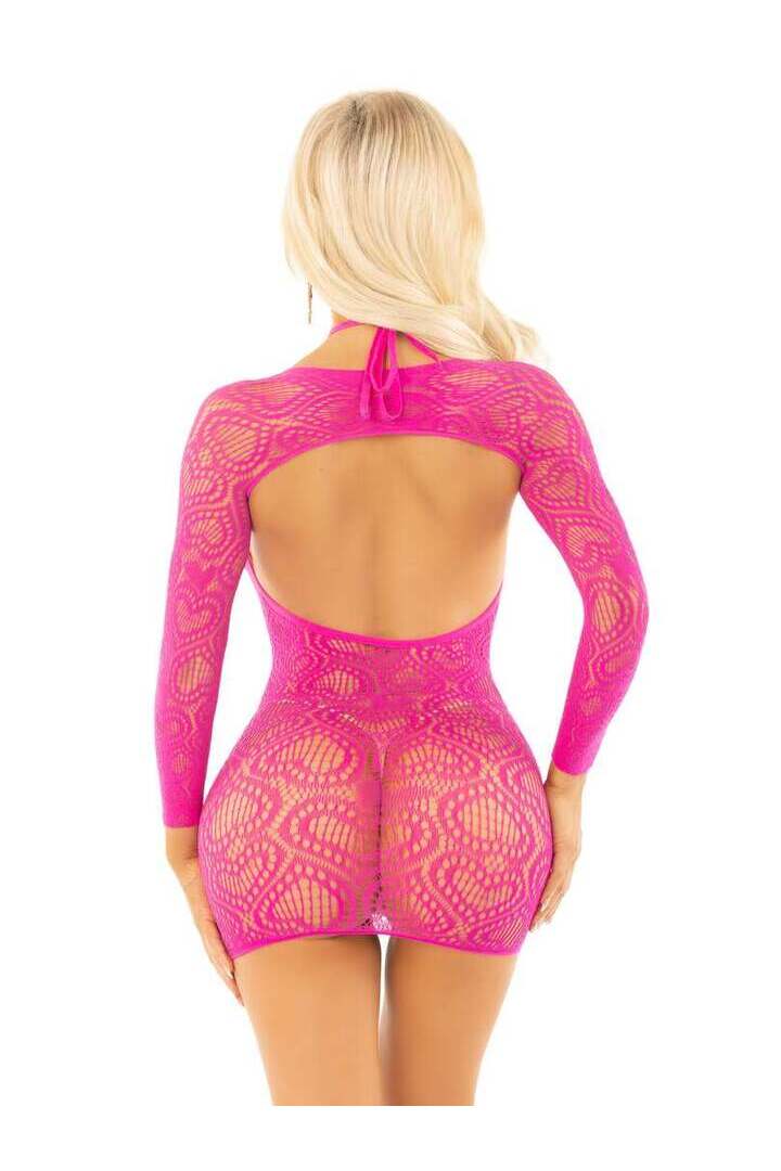 Leg Avenue Irresistible Charm Mini Dress and Shrug Magenta in One Size 4