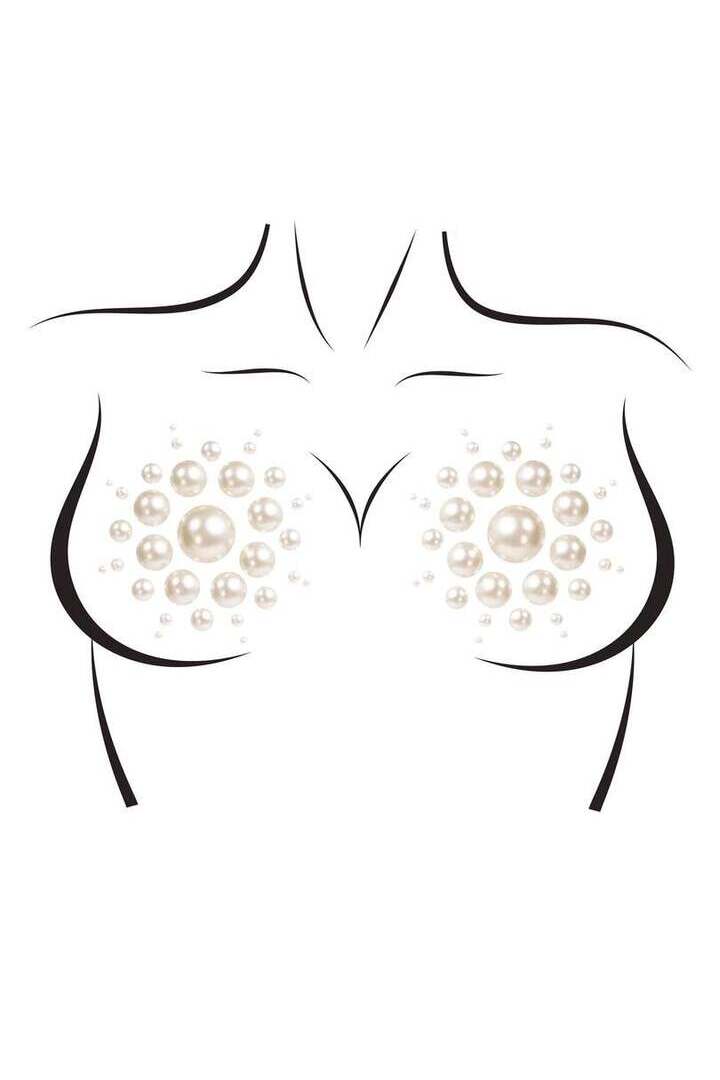 Leg Avenue Isla Pearl Nipple Covers White in One Size 
