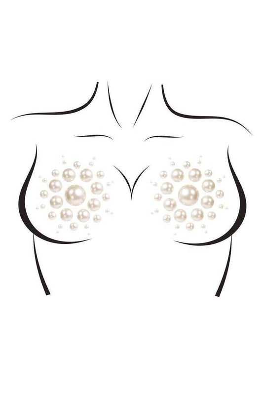 Leg Avenue Isla Pearl Nipple Covers White in One Size 
