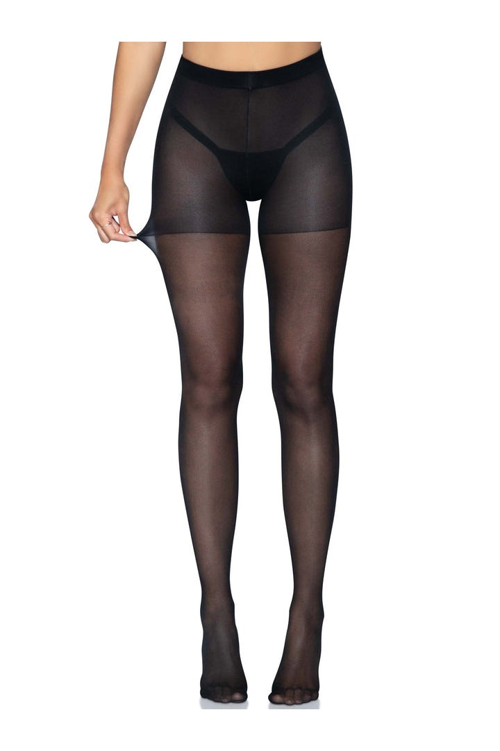 Leg Avenue Karina Crotchless Pantyhose Black in One Size  5