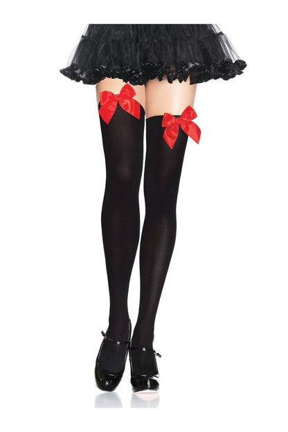 Leg Avenue Kay Opaque Thigh Highs in One Size  11