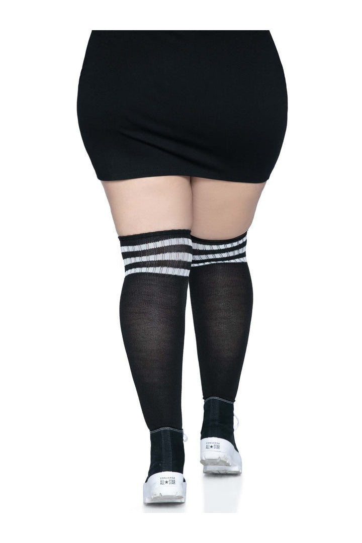 Leg Avenue Kellee Plus Athletic Over The Knee Socks in 1X/2X  1