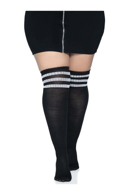 Leg Avenue Kellee Plus Athletic Over The Knee Socks in 1X/2X  2