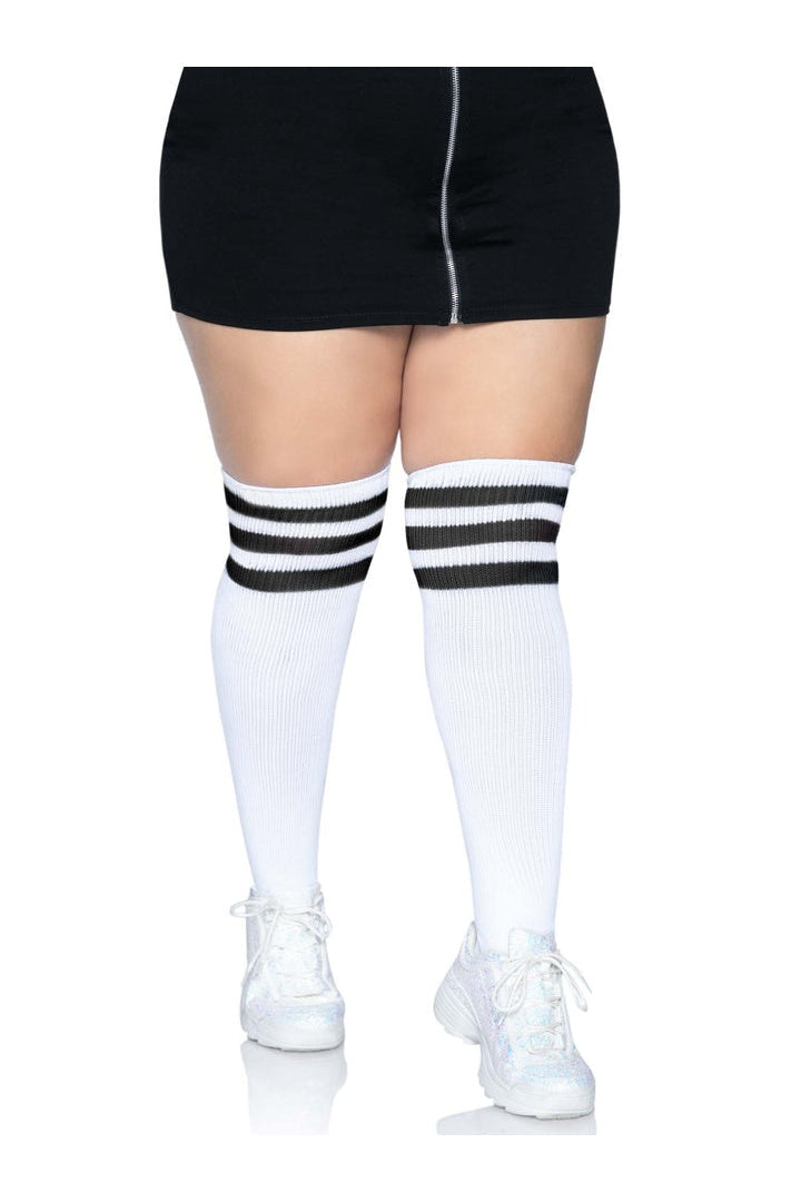Leg Avenue Kellee Plus Athletic Over The Knee Socks in 1X/2X  3