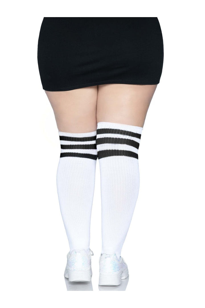 Leg Avenue Kellee Plus Athletic Over The Knee Socks in 1X/2X  4