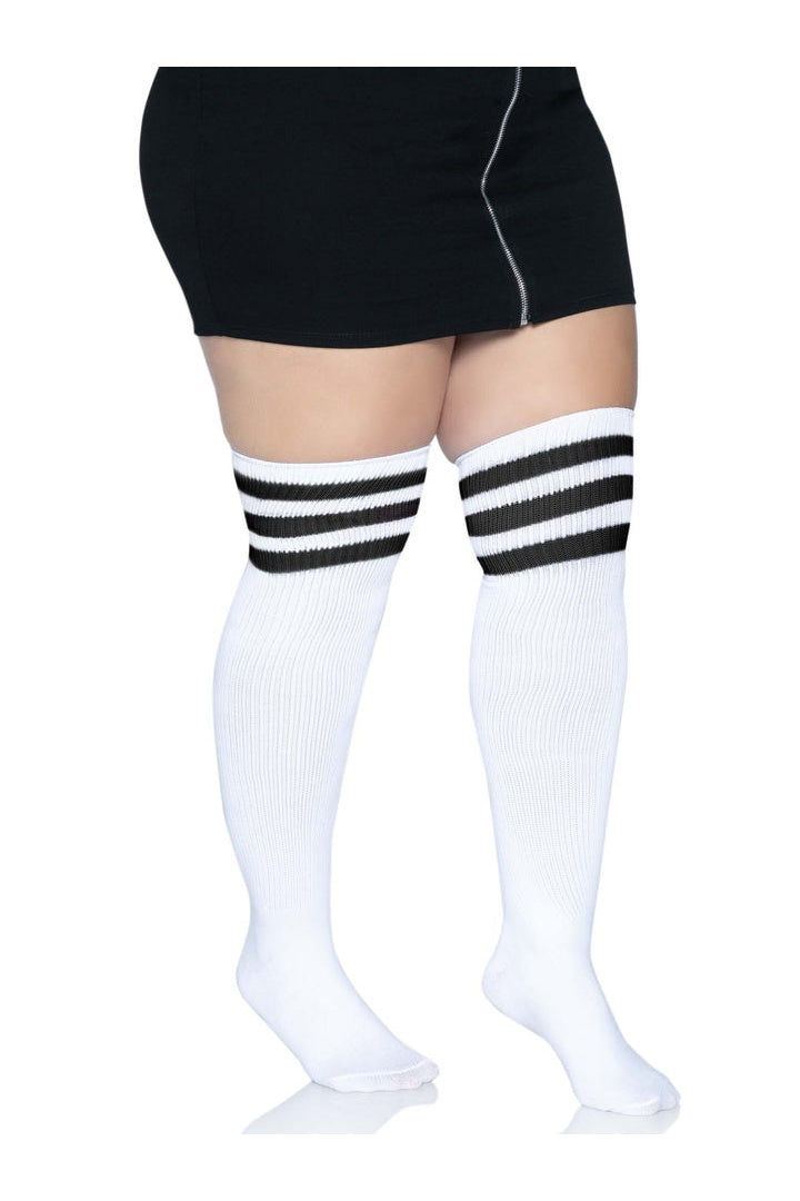 Leg Avenue Kellee Plus Athletic Over The Knee Socks in 1X/2X  5