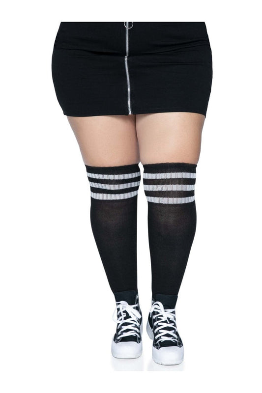 Leg Avenue Kellee Plus Athletic Over The Knee Socks in 1X/2X 