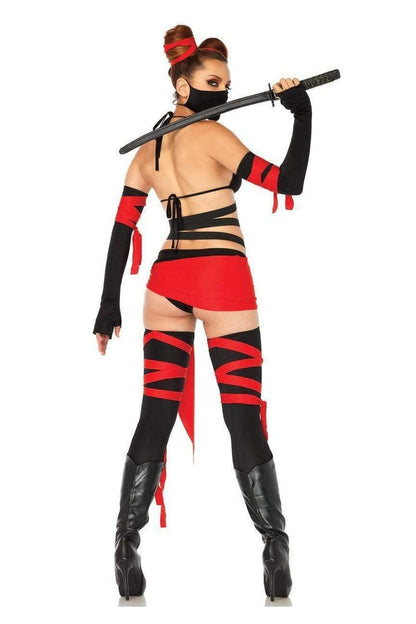 Leg Avenue Killer Ninja Costume Black/Red 