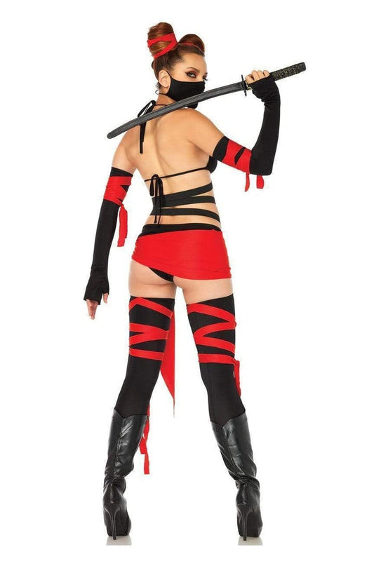 Leg Avenue Killer Ninja Costume Black/Red 