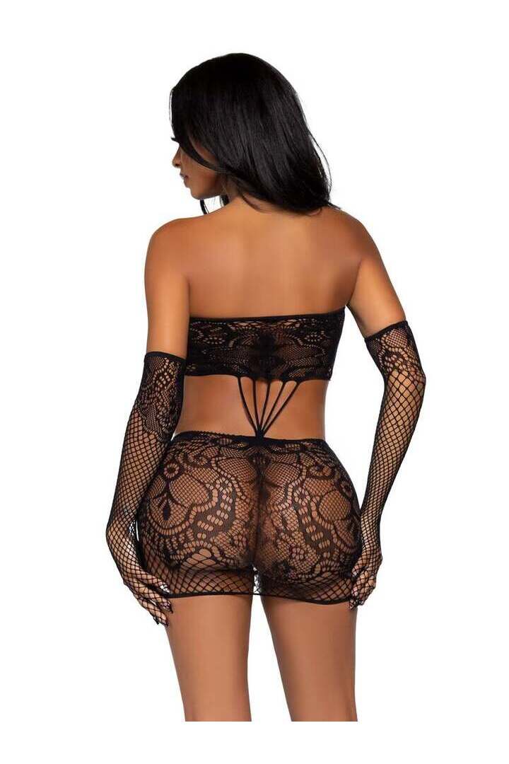 Leg Avenue Kiss Me More Lace Dress Set in One Size 7