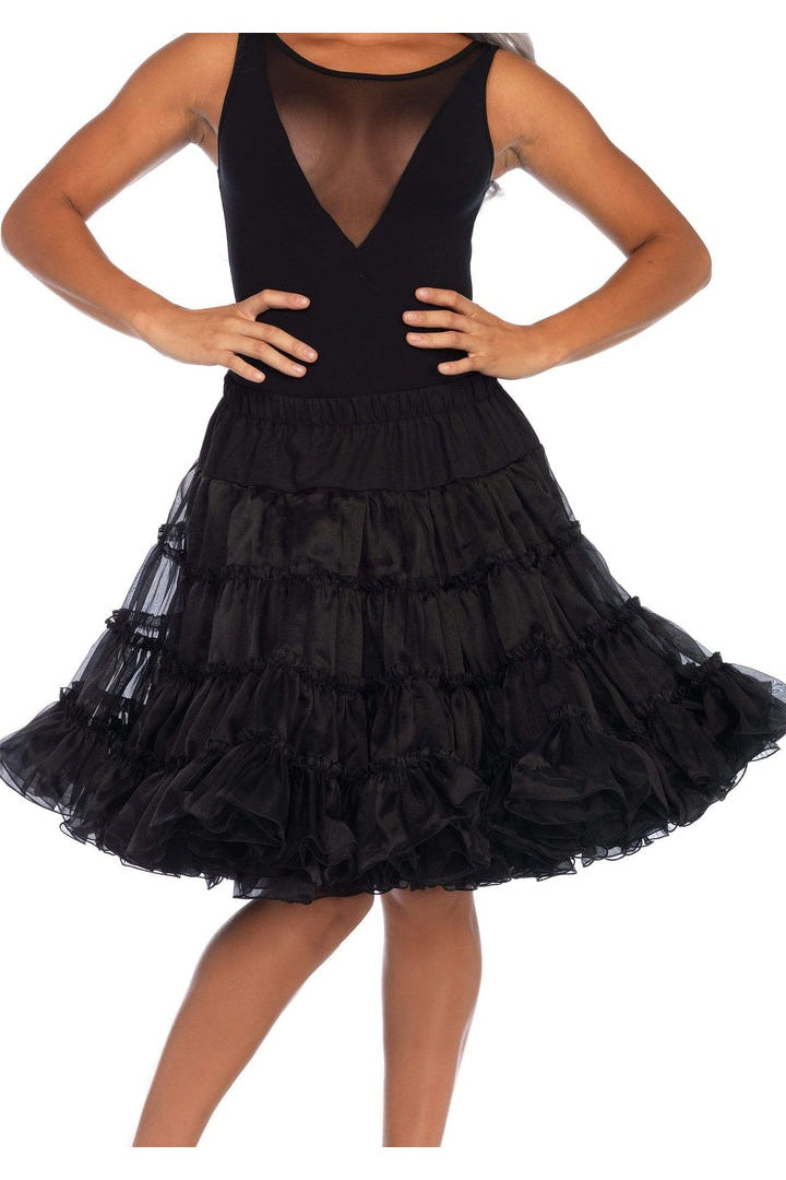 Leg Avenue Knee Length Deluxe Crinoline Petticoat Costume Skirt in One Size 