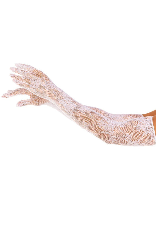Leg Avenue Lace Opera Length Gloves in One Size  1