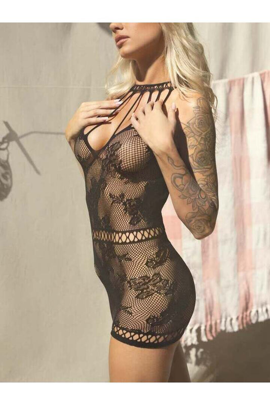 Leg Avenue Lasting Love Lace Mini Dress in One Size 