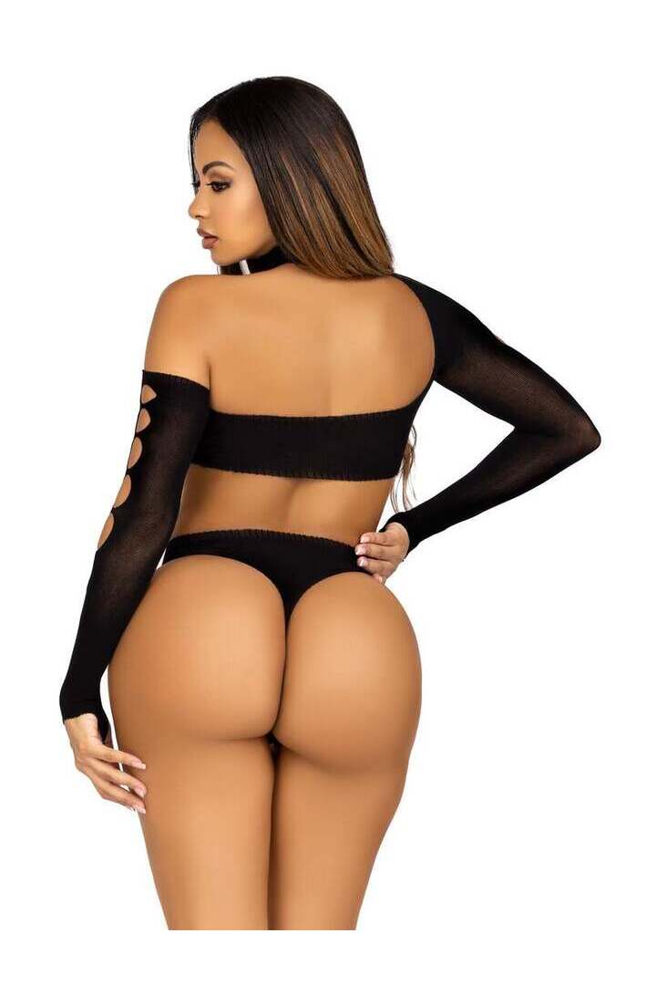 Leg Avenue Lead The Way Asymmetrical Bodysuit in One Size 1