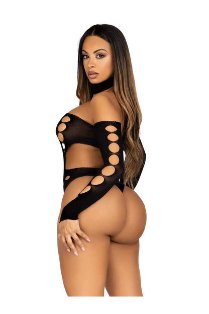 Leg Avenue Lead The Way Asymmetrical Bodysuit in One Size 2