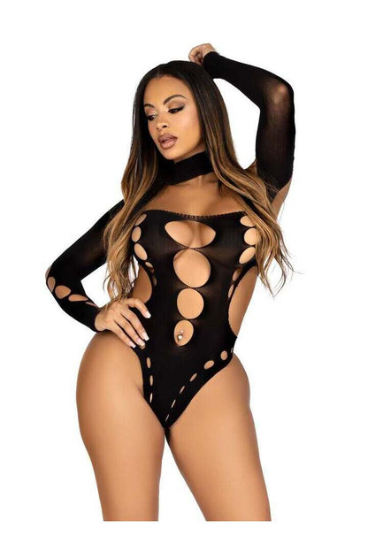 Leg Avenue Lead The Way Asymmetrical Bodysuit in One Size 3