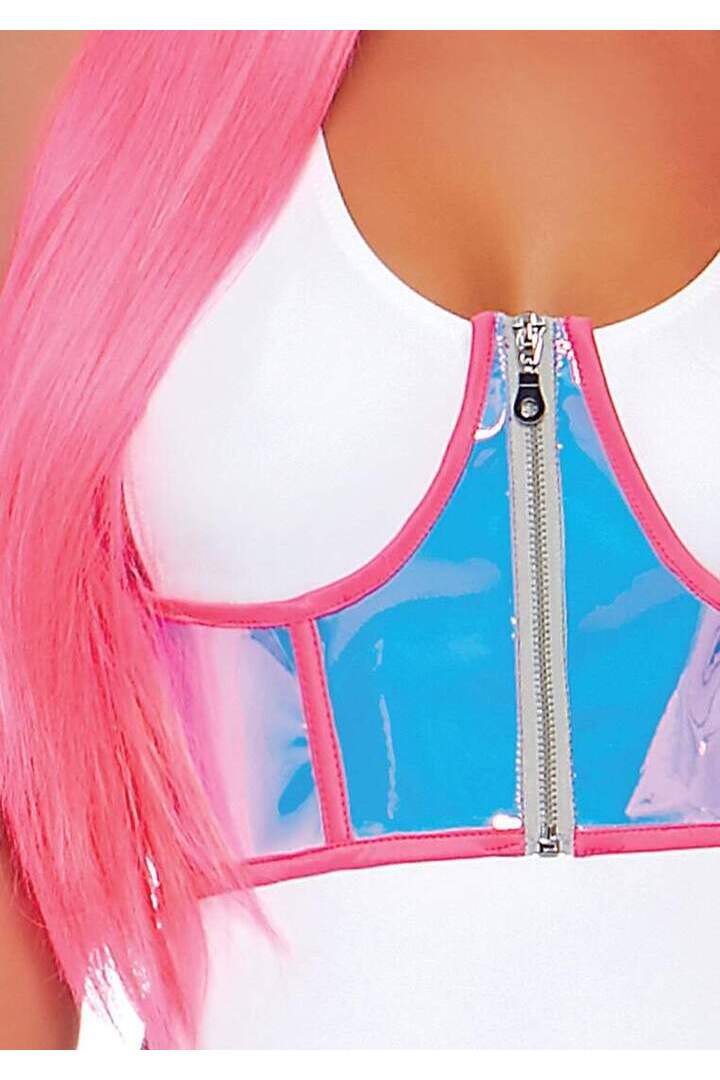 Leg Avenue Let's Shine Underbust Corset in Holographic 3