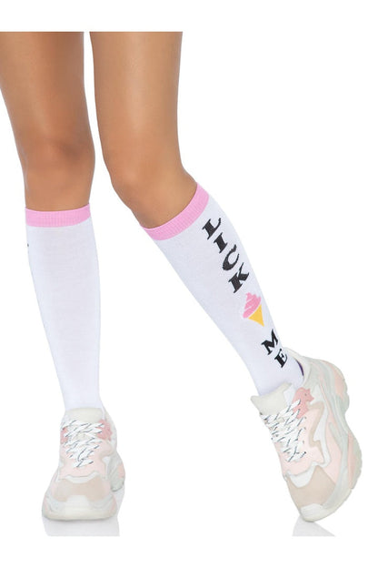 Leg Avenue Lick Me Knee Socks Multicolor in One Size  1