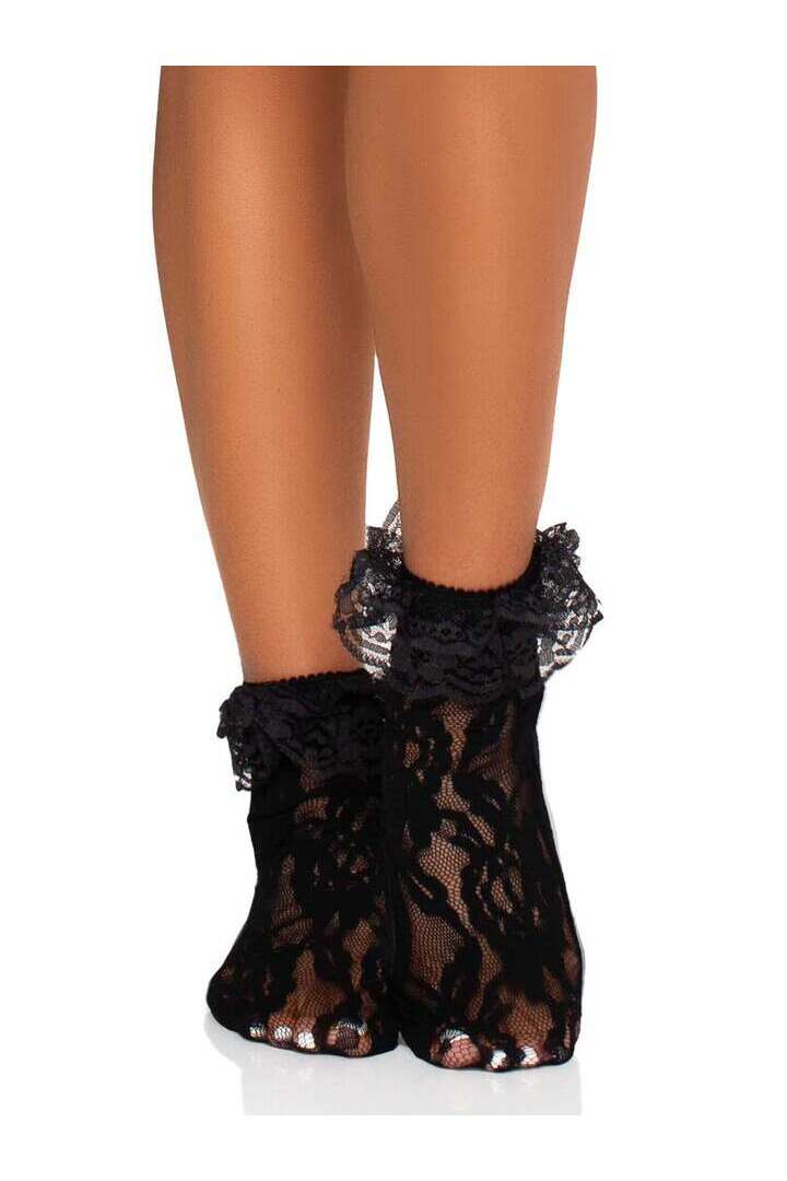 Leg Avenue Liora Socks with Ruffle Cuff in One Size 2