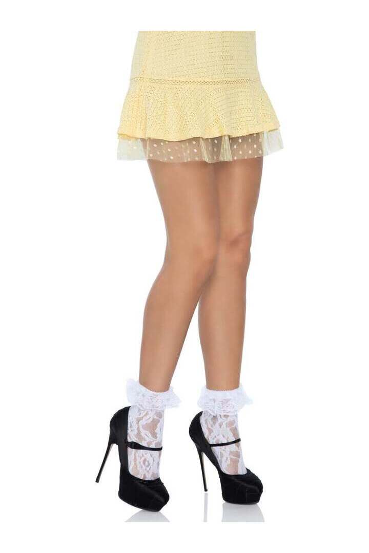Leg Avenue Liora Socks with Ruffle Cuff in One Size 5