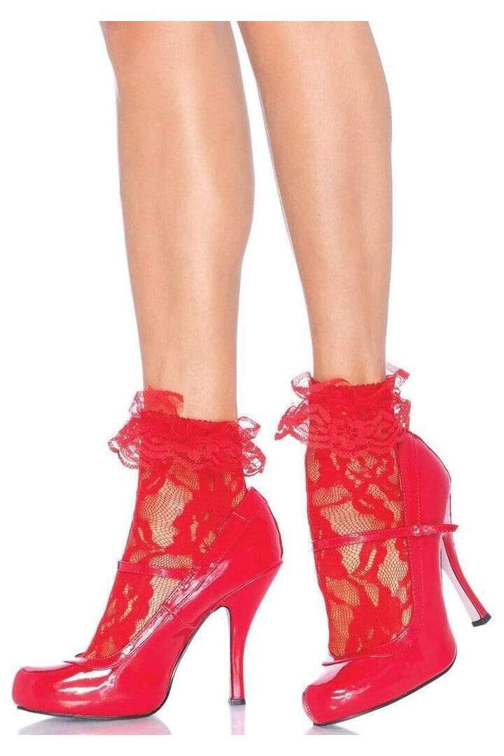 Leg Avenue Liora Socks with Ruffle Cuff in One Size 8