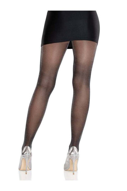 Leg Avenue Lisette Sheer Lurex Tights in One Size 4