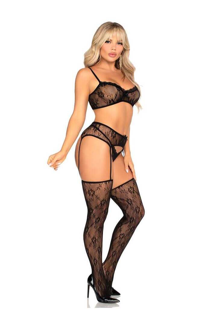 Leg Avenue Love Addict Bra and Panty Set in One Size 11