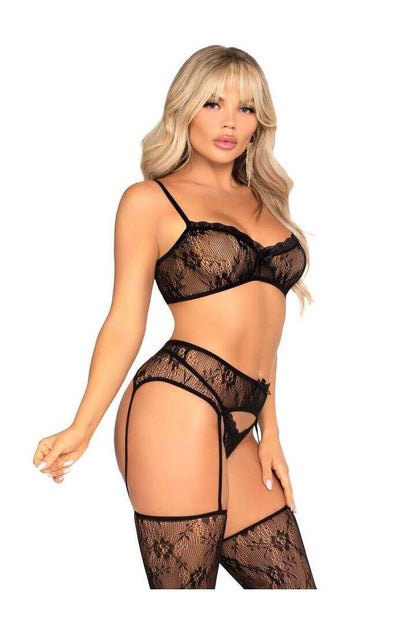 Leg Avenue Love Addict Bra and Panty Set in One Size 8