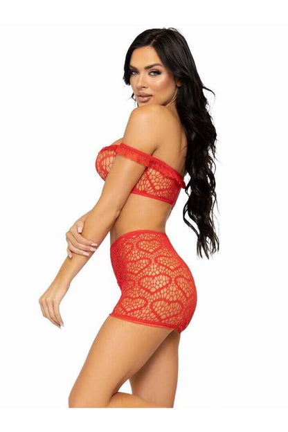 Leg Avenue Love Me Right Crop Top Set in One Size 7