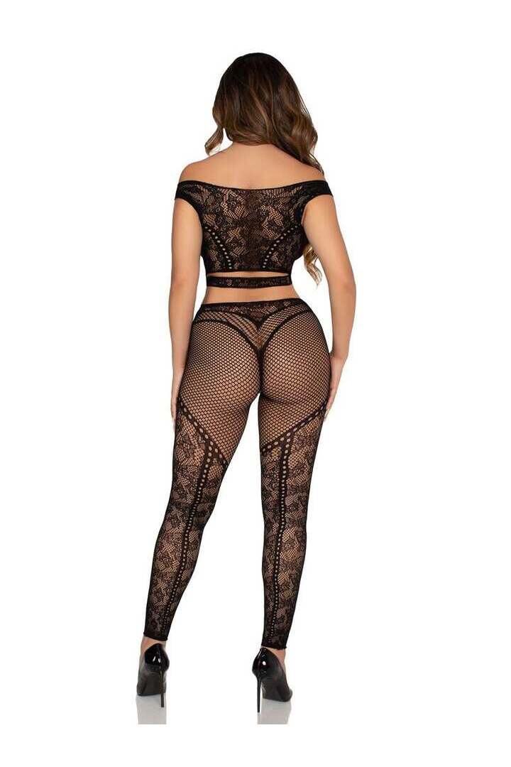 Leg Avenue Love Me Tonight Crop Top and Leggings Set in One Size 4