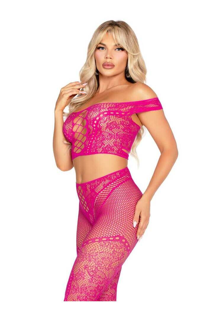 Leg Avenue Love Me Tonight Crop Top and Leggings Set in One Size 7