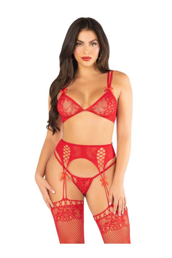 Leg Avenue Love Song Bra and Panty Set in One Size 13