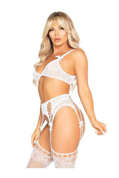 Leg Avenue Love Song Bra and Panty Set in One Size 2