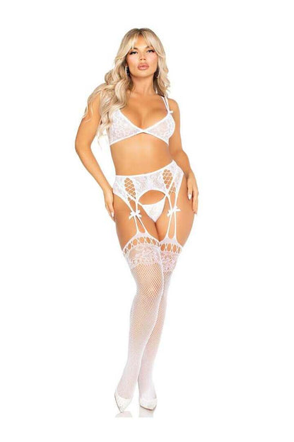 Leg Avenue Love Song Bra and Panty Set in One Size 4