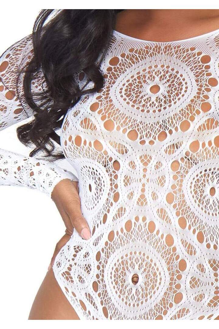 Leg Avenue Love Story Crochet Lace Bodysuit 4
