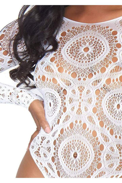 Leg Avenue Love Story Crochet Lace Bodysuit 4
