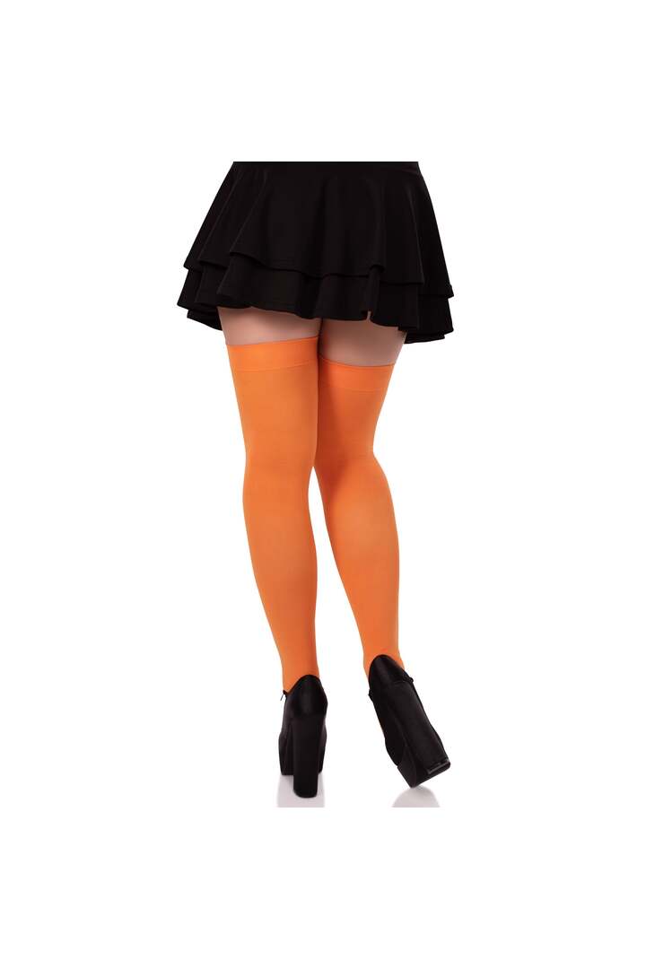 Leg Avenue Luna Thigh High Stockings Orange in One Size 1