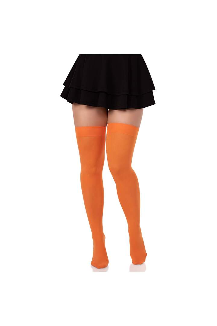 Leg Avenue Luna Thigh High Stockings Orange in One Size 2