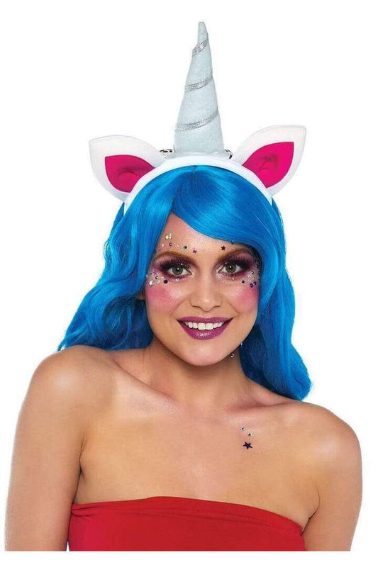 Leg Avenue Magical Unicorn Headband with Rainbow Wig Mane Multicolor in One Size 