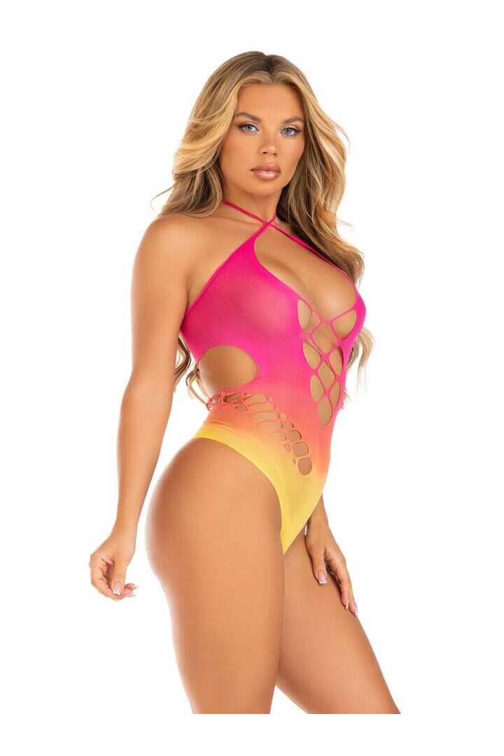 Leg Avenue Malibu Dreams Ombre Bodysuit in One Size 3
