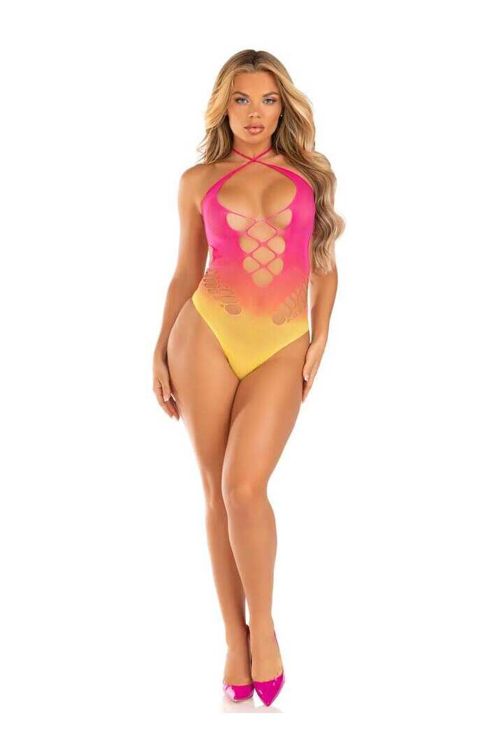 Leg Avenue Malibu Dreams Ombre Bodysuit in One Size 5