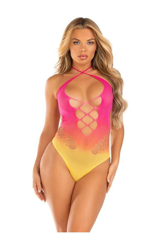 Leg Avenue Malibu Dreams Ombre Bodysuit in One Size 